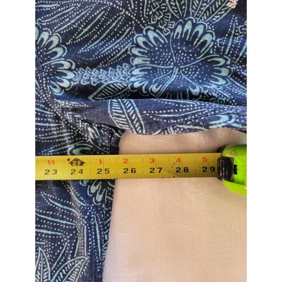 Reyn Sooper Men's Blue Floral Hawaiian Short-Sleeve Button-Up Shirt Size L - Picture 11 of 14